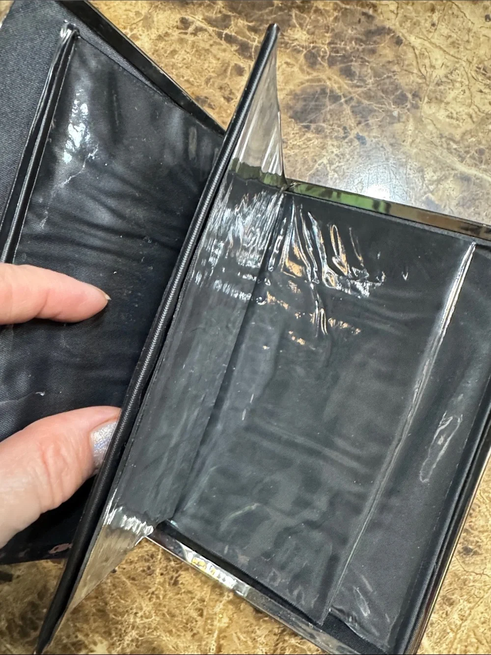 Photo Album With 4x6 Sleeves with Green Paisley Pattern With M Initial